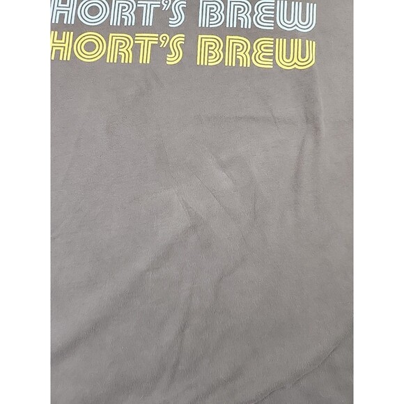 Shorts Brewing Company Michigan Mens Large Gray Graphic Logo Short Sleeve Tshirt - Picture 6 of 6